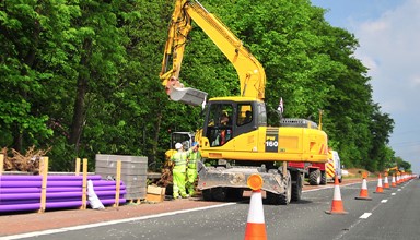 digger on construction site